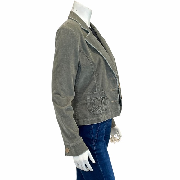 Tulle for Anthropologie Green Corduroy Blazer - Picture 9 of 10